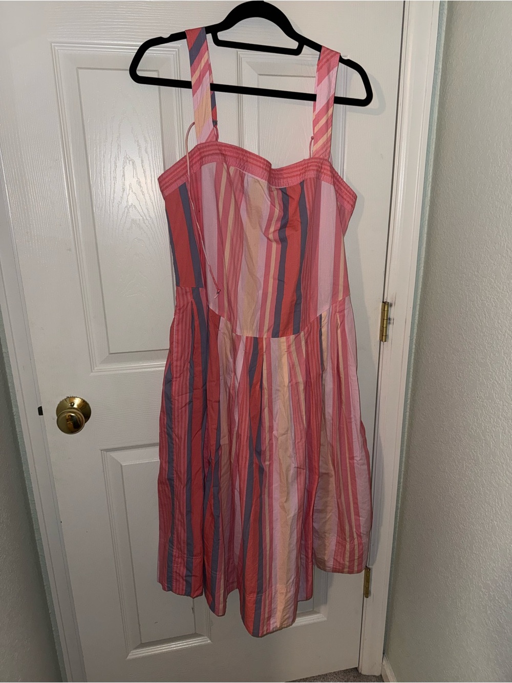 Free People Pink, Coral and Blue Striped Sundress